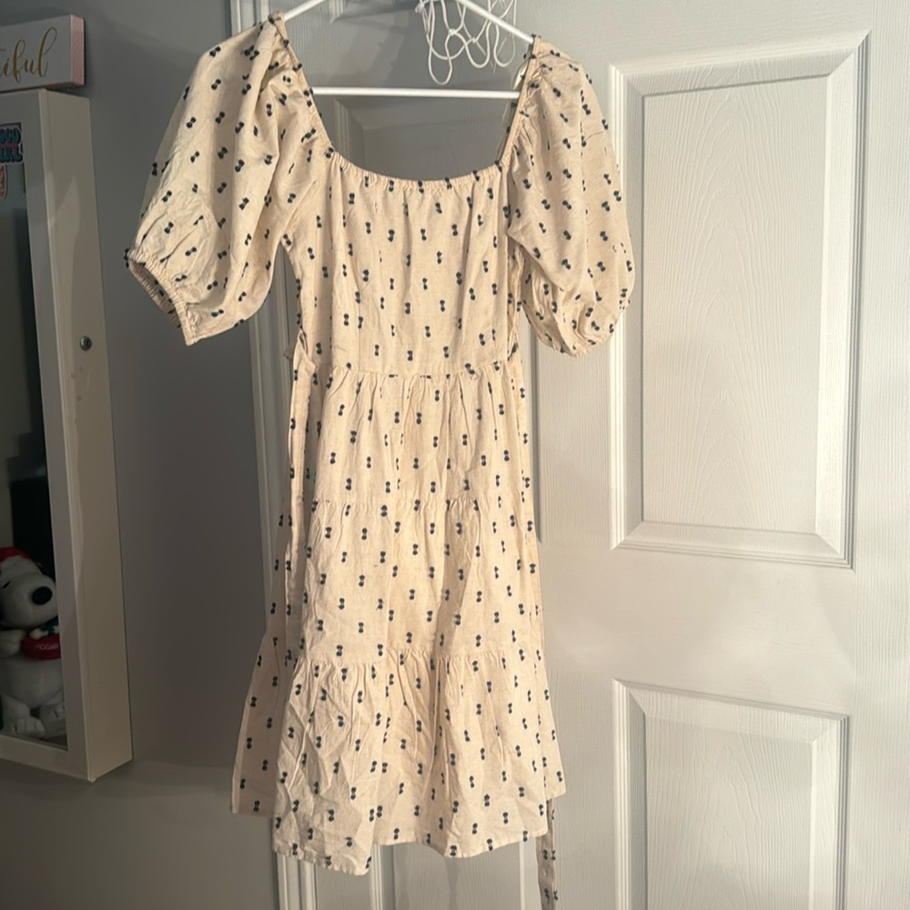 A cute and casual off white dress!